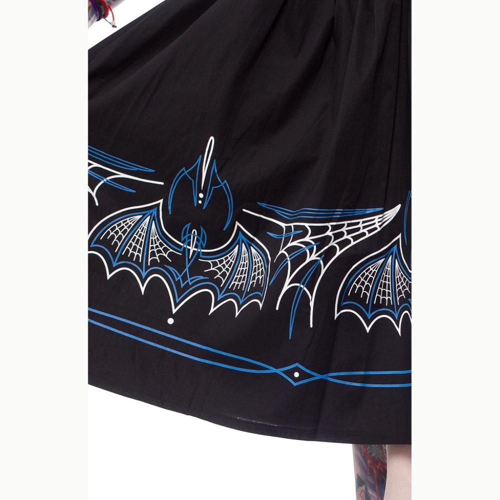 Batty Pinstripe Circle Swing Skirt Halloween NWT - Picture 3 of 5